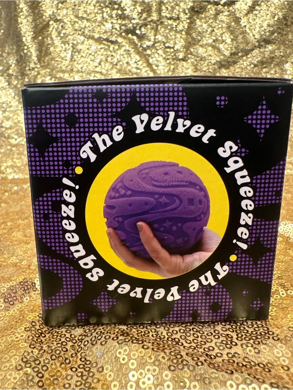 SUPER Fuzz Ball NeeDoh Velvet Squeeze - Purple